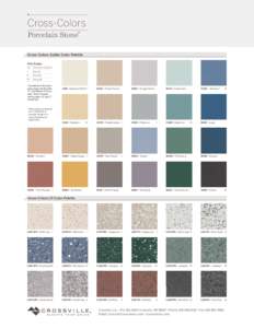 Cross-Colors Porcelain Stone® Cross-Colors Solids Color Palette Price Groups	 AC 	 American Classics	 I