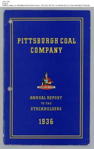 1936, 1936 Folder 9 CONSOL Energy Inc. Mine Maps and Records Collection, [removed], AIS[removed], Archives Service Center, University of Pittsburgh 1936, 1936 Folder 9