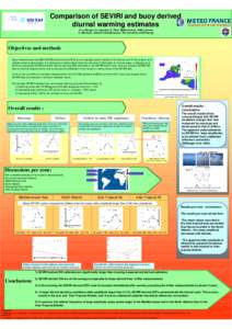 Comparison of SEVIRI and buoy derived diurnal warming estimates P. Le Borgne, G. Legendre, S. Péré, Météo-France/ CMS, Lannion C. Merchant, School of GeoSciences, The University of Edinburgh  Objectives and