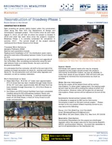 Manhattan  Reconstruction of Broadway Phase 1 Rector Street to Ann Street  January–February