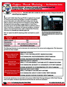 Coffee Break Training - Fire Protection Series - Hazardous Materials: Aboveground Flammable and Combustible Liquid Tank Emergency Venting – Part 5: Calculating Wetted Area