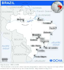 BRAZIL VENEZUELA GUYANA French Guiana