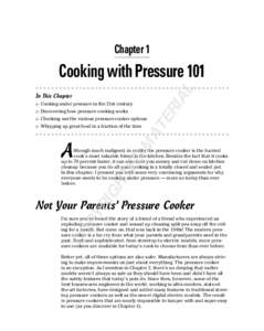 Chapter 1  AL Cooking with Pressure 101 ▶ Discovering how pressure cooking works