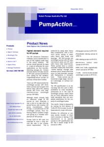 Issue 87  December 2011 Kelair Pumps Australia Pty Ltd