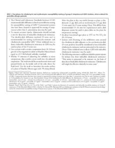Box 3. Procedures for clindamycin and erthrromycin susceptibility testing of group B Streptococcal for penicillin-allergic patients