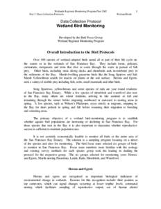 Wetlands Regional Monitoring Program Plan 2002 Part 2: Data Collection Protocols 1 Wetland Birds