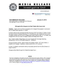 FOR IMMEDIATE RELEASE:  January 12, 2015 OIU Contact: Agent-in-Charge Raymond Rodriguez[removed]or[removed]