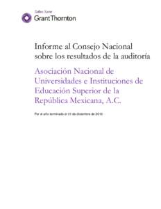 Informe a los Encargados del Gobierno Corporativo ANUIES REV EUB_1 FINAL PARA IMPRIMIR