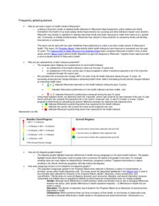 Frequently asked questions  Why do we need a report on health trends in Wisconsin? o Looking at long-term trends on leading health indicators in Wisconsin helps researchers, policy makers and others