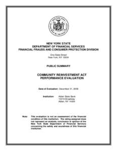 United States housing bubble / Urban economics / Urban politics in the United States / Community Reinvestment Act / Law / Economy of the United States / Home Mortgage Disclosure Act / Bank / New York State Banking Department / Mortgage industry of the United States / United States federal banking legislation / Politics of the United States