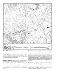Cole Quarry Town: Stoneham, Oxford County Base map: Center Lovell and Speckled Mountain 7.5’ quadrangles Contour interval: 20 feet  Type of deposit: Granite pegmatite.