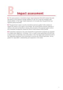 Annex B: impact assessment for mortgage credit directive consultation