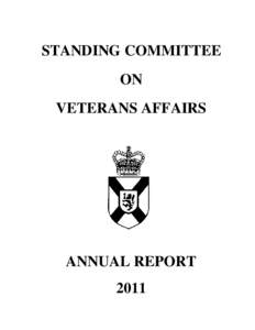 STANDING COMMITTEE ON VETERANS AFFAIRS ANNUAL REPORT 2011