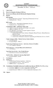 AGENDA ROCKINGHAM COUNTY COMMISSIONERS Commissioners Conference Room - Brentwood, New Hampshire December 10, 2014 – 9:30 a.m.