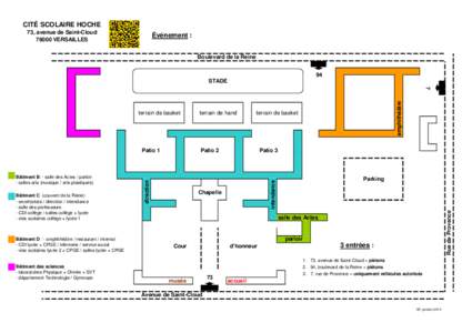 CITÉ SCOLAIRE HOCHE 73, avenue de Saint-Cloud[removed]VERSAILLES Événement : Boulevard de la Reine