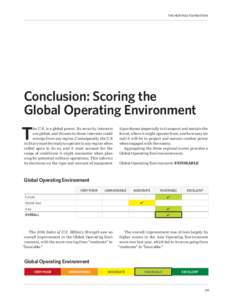 ﻿  THE HERITAGE FOUNDATION Conclusion: Scoring the Global Operating Environment