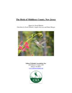 The Birds of Middlesex County, New Jersey