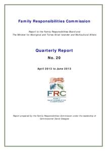 Family Responsibilities Commission Quarterly Report 20