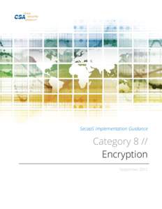 SecaaS Implementation Guidance  Category 8 // Encryption September 2012