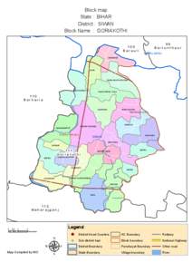 Block map State : BIHAR District : SIWAN Block Name : GORIAKOTHI ! .