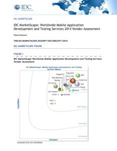 IDC MARKETSCAPE  IDC MarketScape: Worldwide Mobile Application Development and Testing Services 2014 Vendor Assessment Peter Marston THIS IDC MARKETSCAPE EXCERPT FEATURES NTT DATA