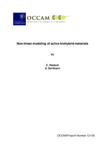 Non-linear modeling of active biohybrid materials  by C. Paetsch A. Dorfmann