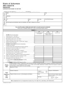 Click Here to Print Document  CLICK HERE TO CLEAR FORM State of Arkansas AR1100CTX