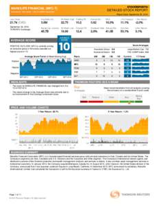 MANULIFE FINANCIAL (MFC-T)  DETAILED STOCK REPORT Insurance / Insurance / Life & Health Insurance