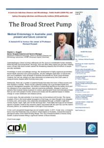 A Centre for Infectious Diseases and Microbiology - Public Health (CIDM-PH), and  August 2012 Issue 30  Sydney Emerging Infections and Biosecurity Institute (SEIB) publication