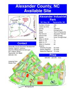 Alexander County, NC Available Site Alexander Industrial Park NC Hwy. 90 US