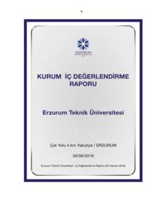 0  1 KURUM İÇ DEĞERLENDİRME RAPORU