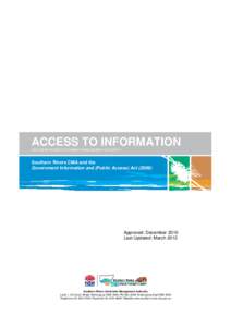 Sustainability / Urban studies and planning / Catchment Management Authority / CMA / Freedom of information legislation / Earth / States and territories of Australia / Environment / Natural resource management