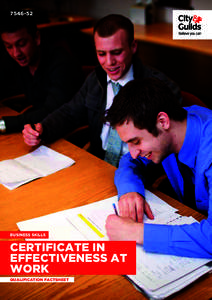 [removed]BUSINESS SKILLS CERTIFICATE IN EFFECTIVENESS AT