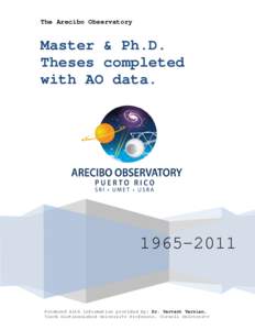 Master & Ph.D. Thesis completed with AO data.