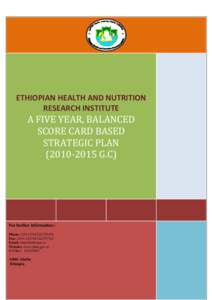 ETHIOPIAN HEALTH AND NUTRITION      RESEARCH INSTITUTE