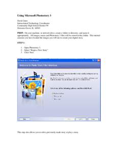 Microsoft Word - Using Microsoft Photostory 3.doc