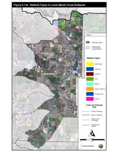 Figure 5-14a Wetland Types in Lower Marsh Creek Subbasin  Oakley Sub Basin Legend