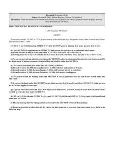 Document: Emergency Rule Source: October 1, 2000, Indiana Register, Volume 24, Number 1 Disclaimer: These documents were created from the files used to produce the official (printed) Indiana Register, however, these docu