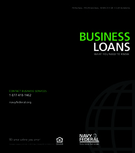 PERSONAL. PROFESSIONAL. PERFECT FOR YOUR BUSINESS.  BUSINESS LOANS WHAT YOU NEED TO KNOW