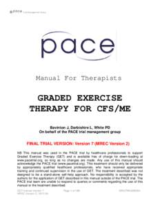 Syndromes / Clinical psychology / Treatment of bipolar disorder / Chronic fatigue syndrome / Psychotherapy / Graded exercise therapy / Cognitive behavioral therapy / Physical therapy / Play therapy / Medicine / Health / Neurological disorders