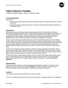 CREW STRENGTH TRAINING - Educator Guide