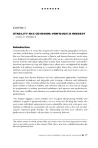 Chapter 3  Stability and Cohesion: How Much is Needed? John D. Winkler  Introduction