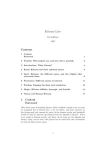 Kitsune Lore Kit LaHaise 1997 Contents 1 Content