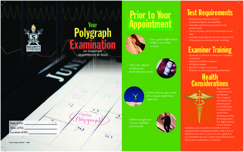 Your  Polygraph Examination  Prior to Your