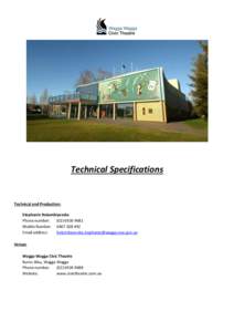 Technical Specifications  Technical and Production: Stephanie Holumbiyevska Phone number: ([removed]