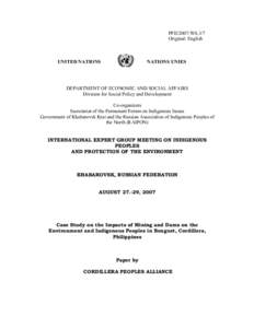 PFII/2007/WS.3/7 Original: English UNITED NATIONS  NATIONS UNIES