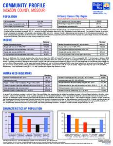 COMMUNITY PROFILE  JACKSON COUNTY, MISSOURI 6-County Kansas City Region  POPULATION