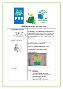 Tahilla National School, Sneem, Co. Kerry 1. Green-Schools Committee As the school is small we decided that everyone would help out and be part of the Committee. The Committee meets once a month and everyone is involved 