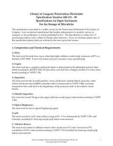 [removed]Specifications for Paper Enclosures for the Storage of Microfiche