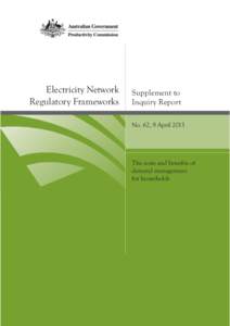 Supplement: The costs and benefits of demand management for households - Electricity Network Regulatory Frameworks